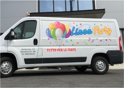 stampa su furgone palloncini