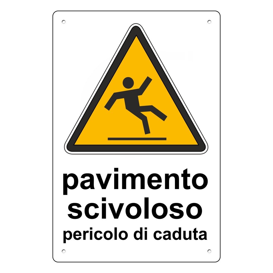 Pavimento scivoloso cartello alluminio 30x40