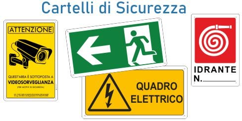 Cartelli di sicurezza e antincendio