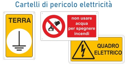 Cartelli Elettricità alluminio
