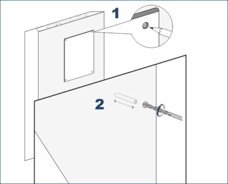 applicazione pannelli alluminio composito con tasselli e viti