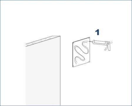 Installazione con silicone