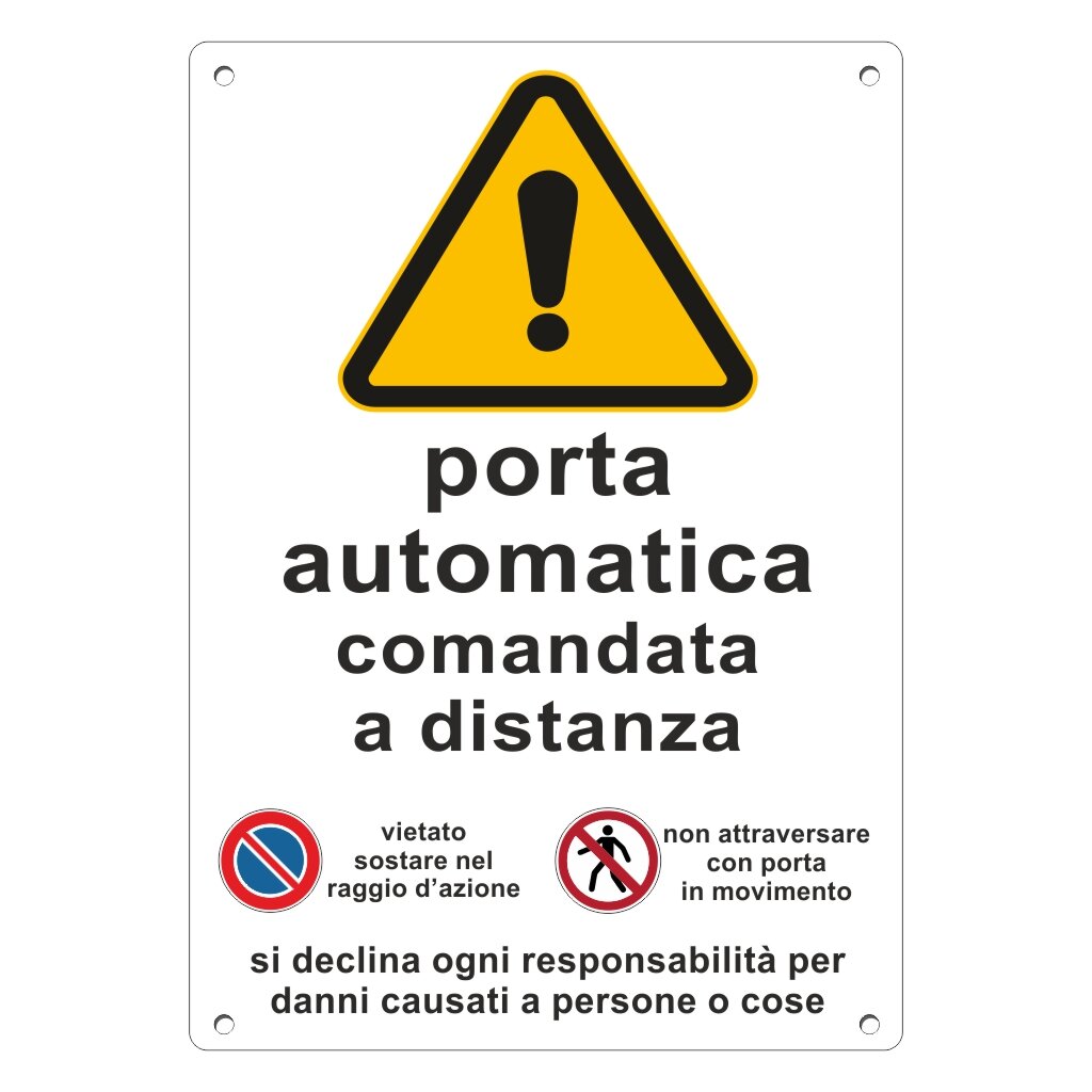 Porta automatica cartello alluminio 20x30