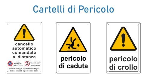 Cartelli Elettricità alluminio