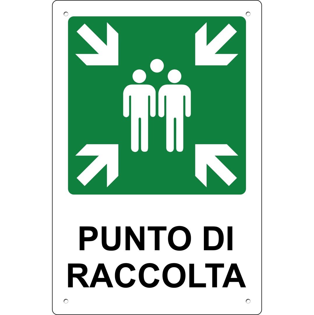 Uscita di emergenza punto di raccolta 20x30