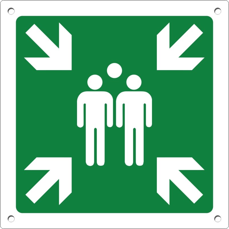 Uscita di emergenza punto di raccolta