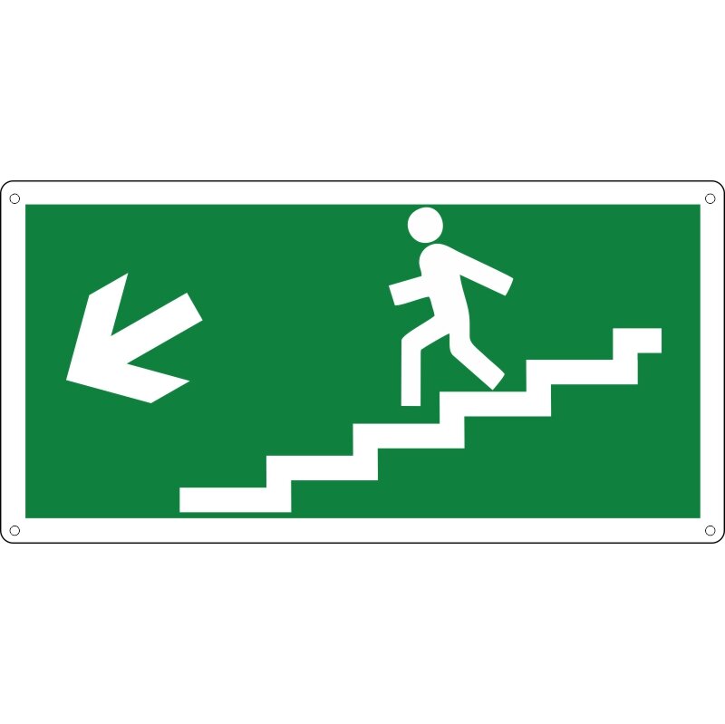 Uscita di emergenza scale a sinistra